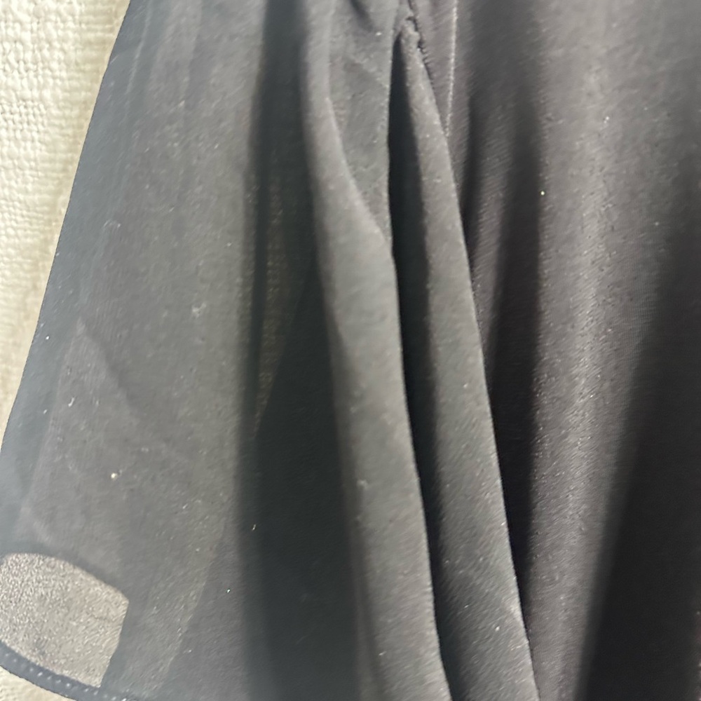 Calvin Klein Black Ruffle Sleeve Blouse - Picture 4 of 7